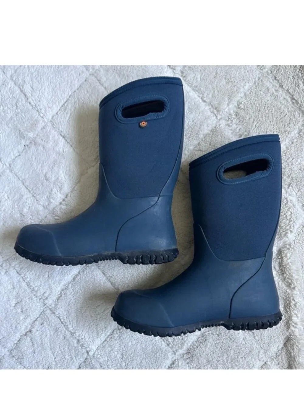Bogs | K York Solid Navy Rain Boots | Size 4
